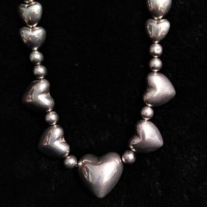 Vintage Puffy Heart Necklace